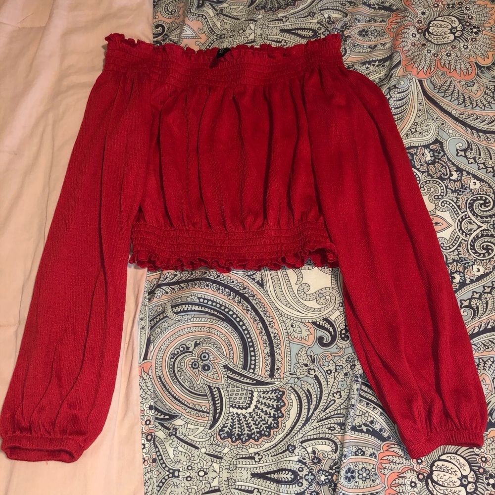 Off the shoulder crop top